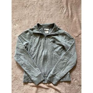 Walt Disney World Woman Fleece Zip‎ Sweater Mickey Mouse Gray Sz Medium